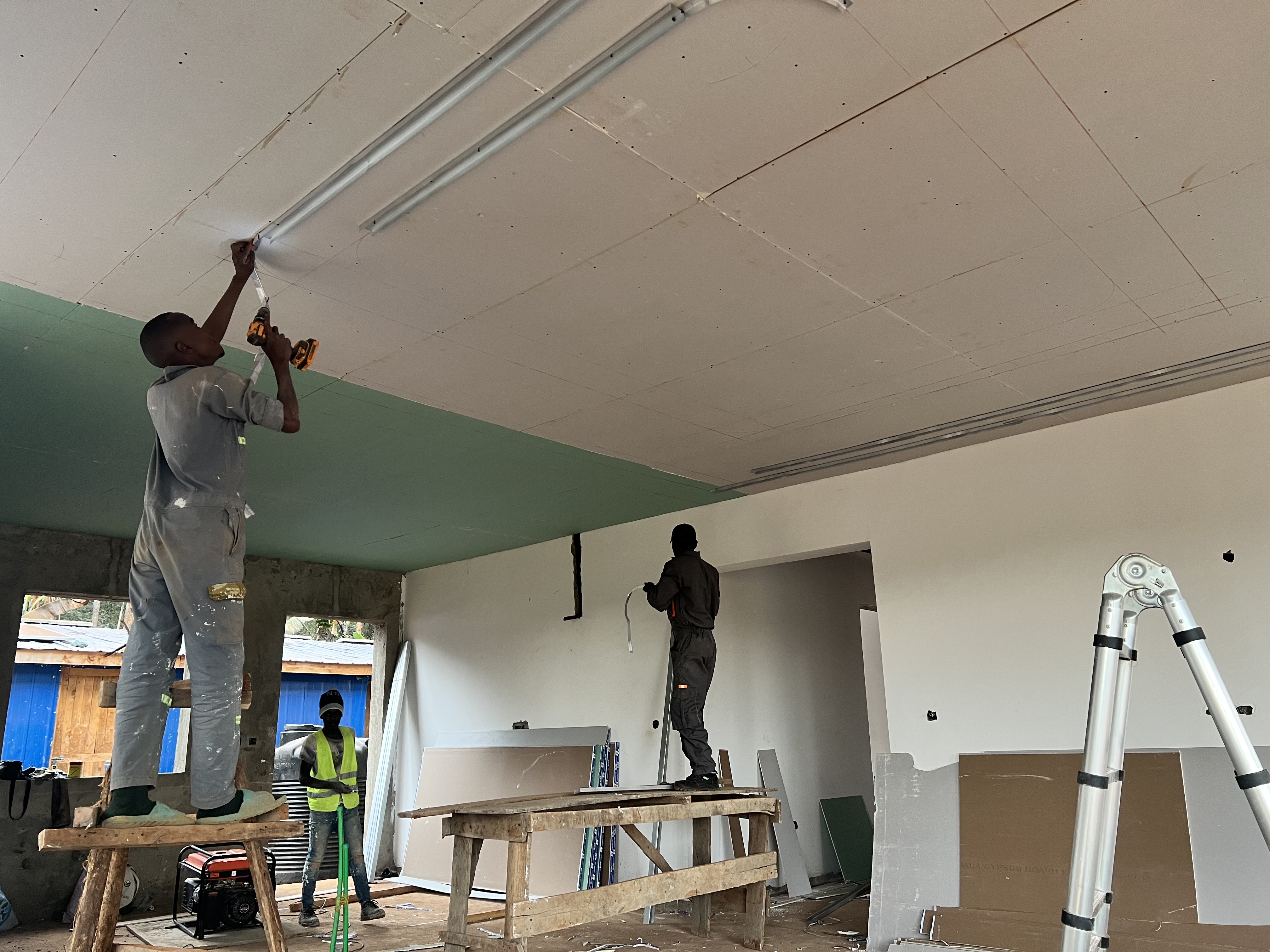 Gypsum Installation process